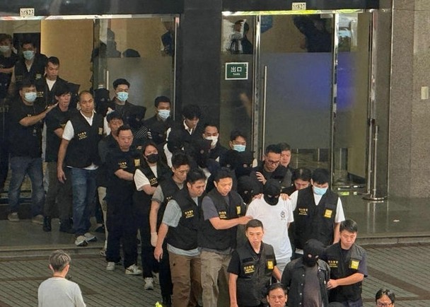司警拘捕现场